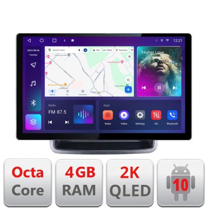 Navigatie Renault Traffic 2009-2014 Qled 2K Octa Core 4+64 LTE 4G DSP Wifi 5Ghz android auto carplay radio gps internet Kit-+EDT-E413-2K+KIT-10-9