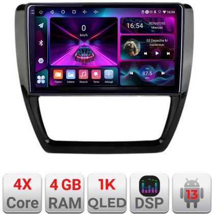 Navigatie VW Jetta 2011-2018 A-JETTA-15  4+64 InCell Display 1K Android Waze USB Navigatie Internet Youtube Radio