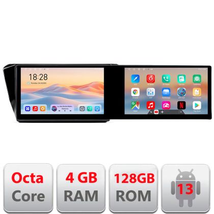 Navigatie Skoda Superb 3 2015- Kit-932 Edotec 2 ecrane  8 core 4+128 21.6 inch Incell android Wifi 5Ghz gps internet  C