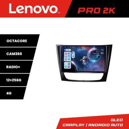 Navigatie Mercedes W211 W219 Lenovo Kit-090 8 core QLED 2K 12+256 360 Android Waze USB Navigatie Internet Youtube Radio