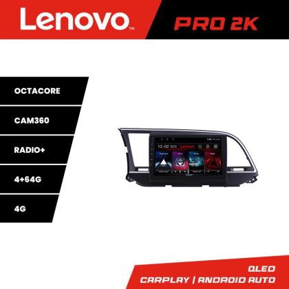 Navigatie Hyundai Elantra 2015-2018 Lenovo Kit-581 8 core QLED 2K 4+64 360 Android Waze USB Navigatie Internet Youtube Radio