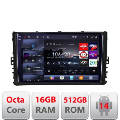 Navigatie Toyota Auris Corolla 2017-2018 Edotec Kit-auris-2017 8 core QLED 2K 16+512GB 360 Android Waze USB Navigatie Internet Youtube Radio