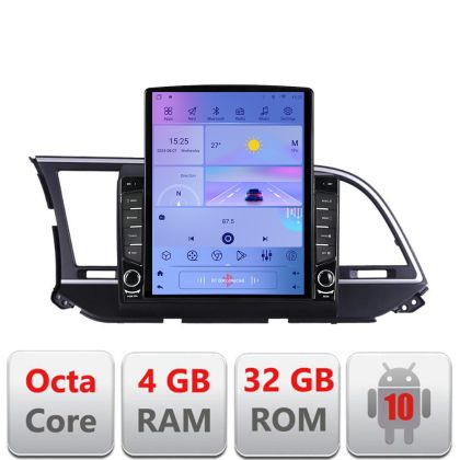 Navigatie Hyundai Elantra 2015-2018 G-581 ecran tip TESLA 9.7" cu Android Radio Bluetooth Internet GPS WIFI 4+32GB DSP