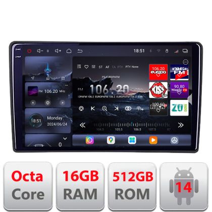 Navigatie Peugeot 308 2013-2017 Edotec Kit-308 cu Android Radio Bluetooth internet 8 core QLED 2K 16+512GB 360