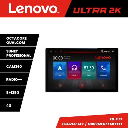 Navigatie Fiat Ducato 2021- Qled 2K Octa Core 8+128 LTE 4G DSP Wifi 5Ghz HDMI android auto carplay radio gps internet KIT-ducato2024+ULTRA-2K-13-8+128