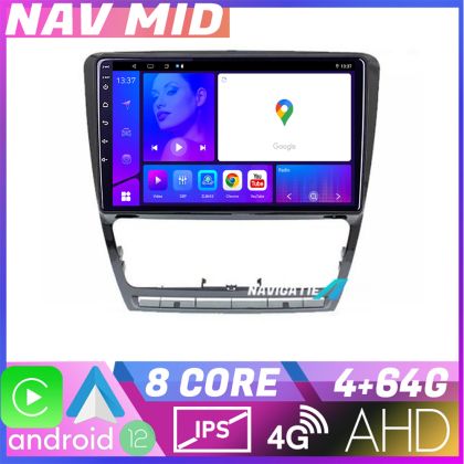 Navigatie Skoda Octavia 2 2005 2013 KIT 005 EDOTEC-LITE Android Ecran 720P Octa Core 4+32 Carplay