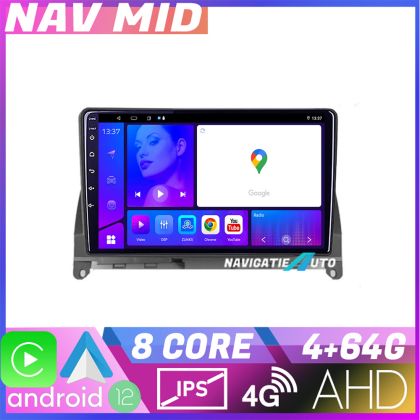 Navigatie Mercedes W204 2008 2012 KIT W204 EDOTEC-LITE Android Ecran 720P Octa Core 4+32 Carplay