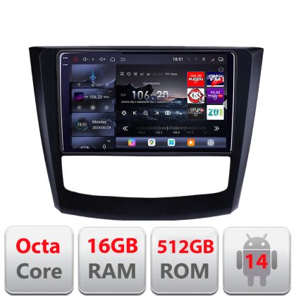 Navigatie Renault Kadjar facelift 2019-2022 Qled 2K Octa Core 16+512GB LTE 4G DSP Wifi 5Ghz android auto carplay radio gps internet kit-9030-facelift+EDT-E810-2K