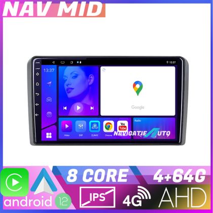Navigatie Audi A3 8P Octa Core KIT 049 EDOTEC-LITE Android Ecran 720P Octa Core 4+32 Carplay