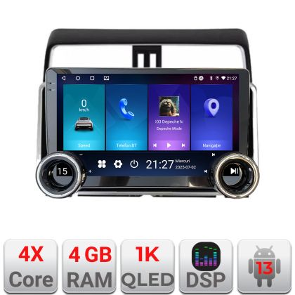 Navigatie Toyota Prado J150 2018- Kit-1065 Edotec  4+64 10.5 inch Incell 1K android Wifi 5Ghz gps internet