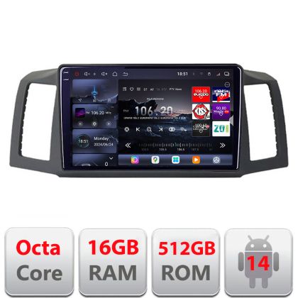 Navigatie Jeep Grand Cherokee 2008-2010 Android radio gps internet 8 core QLED 2K 16+512GB 360 Edotec