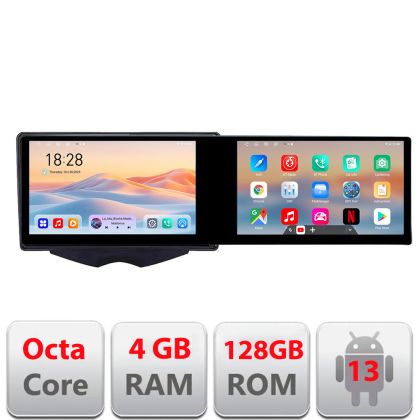 Navigatie Hyundai Veloster Edotec 2 ecrane  8 core 4+128 21.6 inch Incell android Wifi 5Ghz gps internet