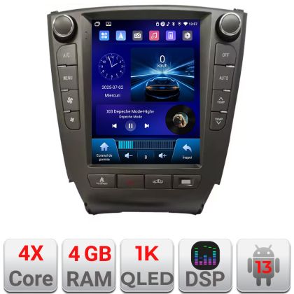 Navigatie Lexus IS 2005-2012 Edonav Tesla Qled 9.7",Quad core,4Gb RAM,64Gb Hdd,DSP,Carplay,Android Auto,Bluetooth Incell Display 1K