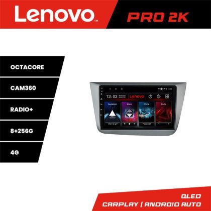 Navigatie Seat Leon 2005-2012 Lenovo Kit-leon05 8 core QLED 2K 8+256 360 Android Waze USB Navigatie Internet Youtube Radio