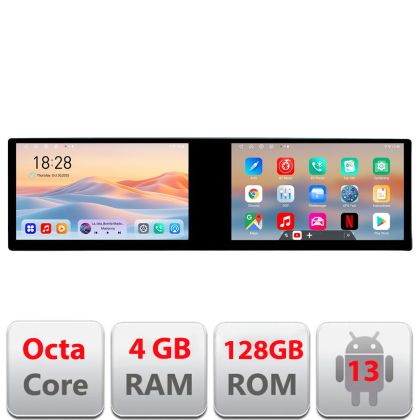 Navigatie Eclipse Cross 2019- Kit-eclipse Edotec 2 ecrane  8 core 4+128 21.6 inch Incell android Wifi 5Ghz gps internet a