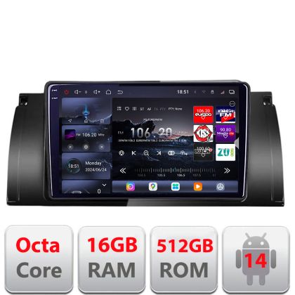 Navigatie BMW E39 si E53 Edotec Kit-082 8 core QLED 2K 16+512GB 360 Android Waze USB Navigatie Internet Youtube Radio