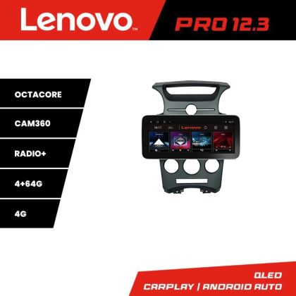 Navigatie Kia Carens 2006-2012 clima automata Lenovo PRO 4+64 12.3 inch qled android 4G DSP gps internet  KIT-carens-2006