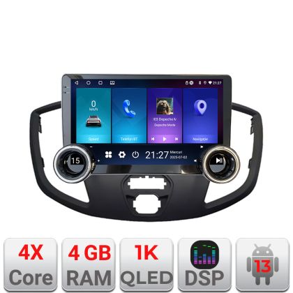 Navigatie Ford Transit V363 2015-2021 Edotec  4+64 10.5 inch Incell 1K android Wifi 5Ghz gps internet  Kit-custom