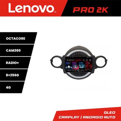 Navigatie Mini 2007-2011 8 core QLED 2K 8+256 360 Android Waze USB Navigatie Internet Youtube Radio Lenovo