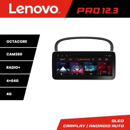Navigatie Peugeot 607 Lenovo PRO 4+64 12.3 inch qled android 4G DSP gps internet  Kit-607