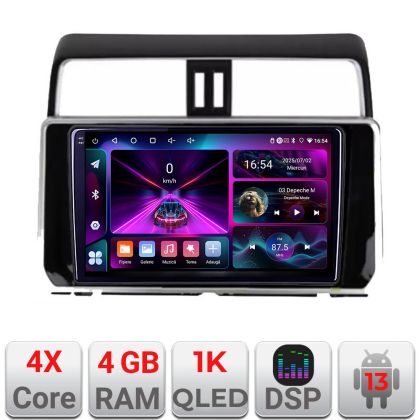 Navigatie Toyota Prado J150 2018- A-1065  4+64 InCell Display 1K Android Waze USB Navigatie Internet Youtube Radio