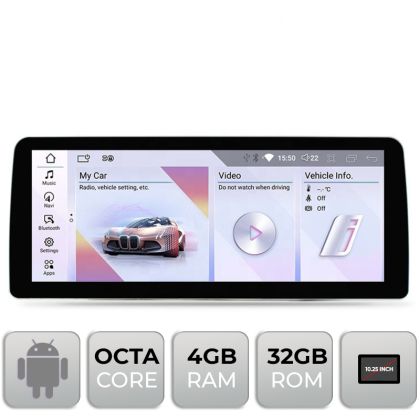 Navigatie BMW Seria 6 E63 2006-2012 cu ecran CCC Android ecran 10.25" 4+32 4G BT