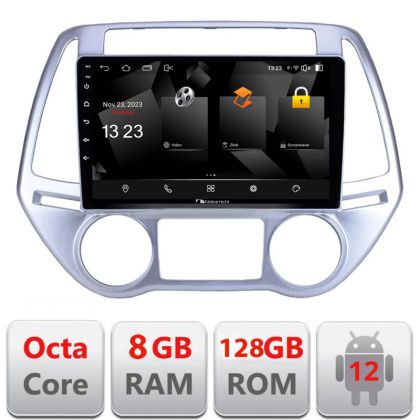 Navigatie Hyundai I20 2011-2014 manual si automat Android radio gps internet 8+128 carplay android auto