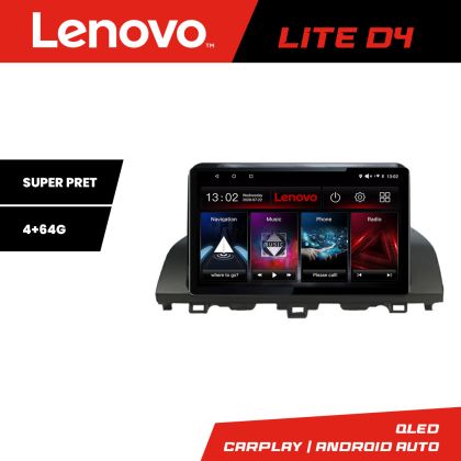 Navigatie Honda Accord 2019-2022 Lenovo QLED 1K 4+64 WIFI 5Ghz carplay android auto Android Kit-+EDT-LITE-D4-10-4+64