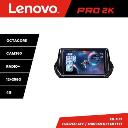 Navigatie Peugeot 2008 2020- Android radio gps internet 8 core QLED 2K 12+256 360 Lenovo