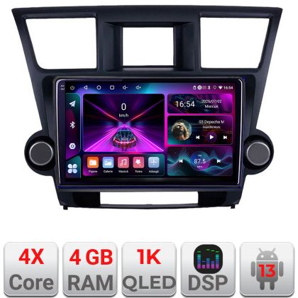 Navigatie Toyota Highlander 2007-2013 Android radio gps internet  4+64 InCell Display 1K Kit-highlander+EDT-E210-RK