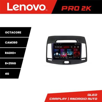 Navigatie Hyundai Elantra 2007-2011 Lenovo Kit-2009 8 core QLED 2K 8+256 360 Android Waze USB Navigatie Internet Youtube Radio