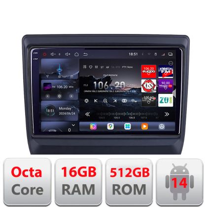 Navigatie Isuzu DMAX 2020- Edotec Kit-DMAX20 8 core QLED 2K 16+512GB 360 Android Waze USB Navigatie Internet Youtube Radio
