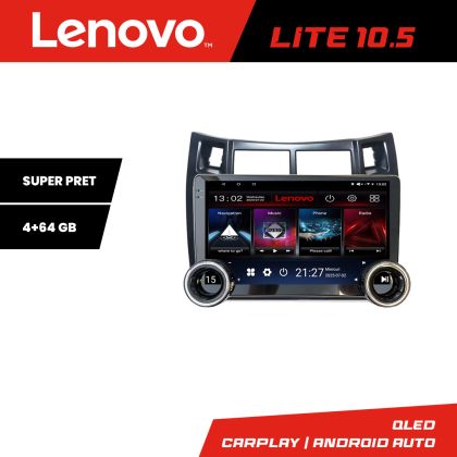 Navigatie Toyota Yaris 2008-2011 Kit-YARIS08 Lenovo  8 core 4+64 10.5 inch Incell 1K android Wifi 5Ghz gps internet