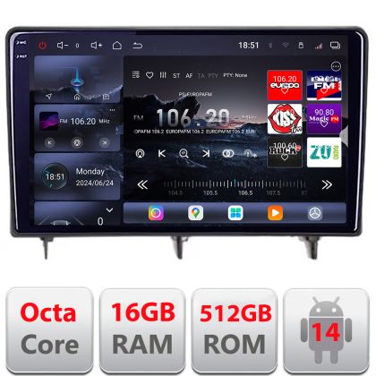 Navigatie Honda Civic 2022- Qled 2K Octa Core 16+512GB LTE 4G DSP Wifi 5Ghz android auto carplay radio gps internet kit-civic2022+EDT-E810-2K