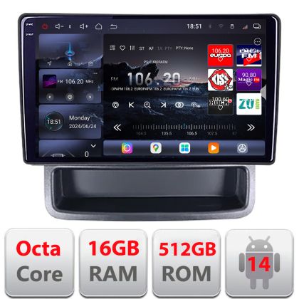 Navigatie Renault Traffic 2009-2014 Qled 2K Octa Core 16+512 LTE 4G DSP Wifi 5Ghz android auto carplay radio gps internet Kit-+EDT-E810-2K