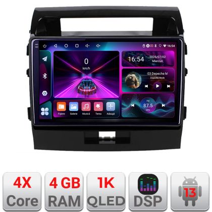 Navigatie Toyota LandCruiser 2008-2015 A-381  4+64 InCell Display 1K Android Waze USB Navigatie Internet Youtube Radio