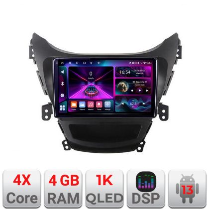 Navigatie Hyundai Elantra 2011-2013 A-092  4+64 InCell Display 1K Android Waze USB Navigatie Internet Youtube Radio