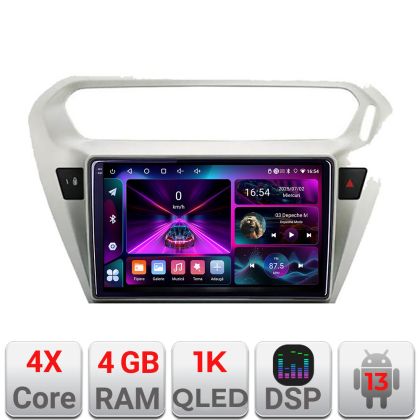 Navigatie Peugeot 301 Citroen C-Elisee A-301  4+64 InCell Display 1K Android Waze USB Navigatie Internet Youtube Radio