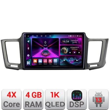 Navigatie Toyota RAV4 A-247  4+64 InCell Display 1K Android Waze USB Navigatie Internet Youtube Radio