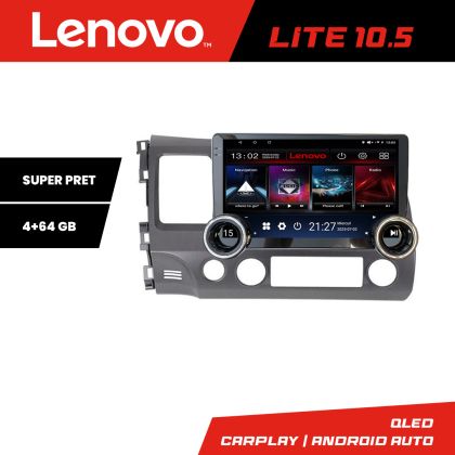 Navigatie Honda Civic 2005-2011 Kit-044 Lenovo  8 core 4+64 10.5 inch Incell 1K android Wifi 5Ghz gps internet