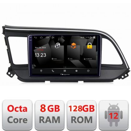Navigatie Hyundai Elantra 2018- 5960Pro-1581 Android Octa Core Qualcomm 2K Qled 8+128 DTS DSP 360 4G Optical