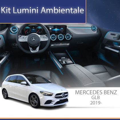 Lumini Ambientale NIGHTVIBE trimuri usi picioare Mercedes GLB control pe sistemul original sau telefon
