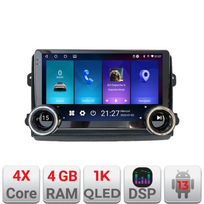 Navigatie Fiat Ducato 2021- Edotec Incell 1K 10.5 inch  4+64 carplay android auto radio internet KIT-ducato2024+EDT-E211-RK