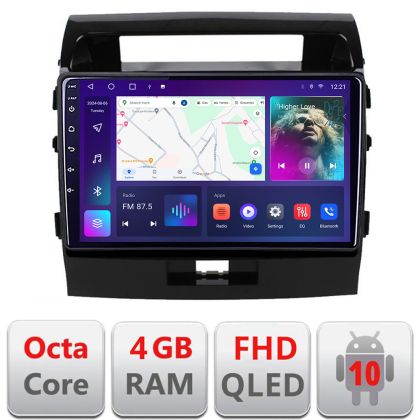 Navigatie Toyota LandCruiser 2008-2015 B-381 Android Ecran QLED octa core 4+64 carplay android auto KIT-381+EDT-E310V3