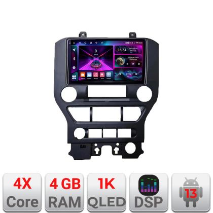 Navigatie Ford Mustang 2015-2020 A-MUSTANG  4+64 InCell Display 1K Android Waze USB Navigatie Internet Youtube Radio
