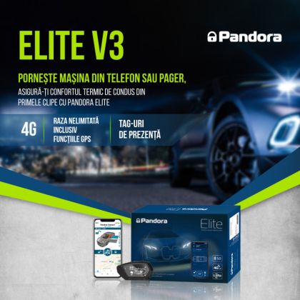 Kit pornire motor VW Passat B8 2016-, aplicatie telefon 4G, GPS, pager, tag, telecomanda (montaj inclus) - Pandora ELITE