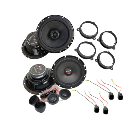 Pachet cu 2 difuzoare componente si 2 difuzoare coaxiale dedicate Renault Laguna 2010-2016, cu inele si cablaj plug and play