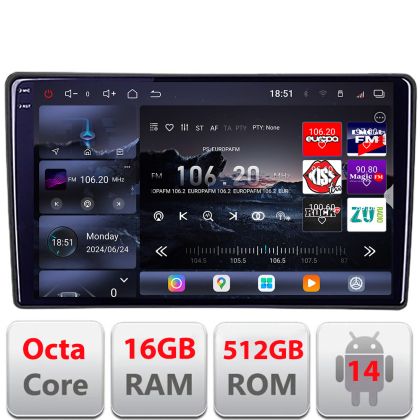 Navigatie Opel Zafira Corsa Astra Antara Vectra 2005-2014 Edotec Kit-ZAFIRA-B 8 core QLED 2K 16+512GB 360 Android Waze USB Navigatie Internet Youtube
