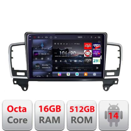 Navigatie Mercedes ML W166 2012-2015 NTG4.5 Edotec Kit-W166 8 core QLED 2K 16+512GB 360 Android Waze USB Navigatie Internet Youtube Radio