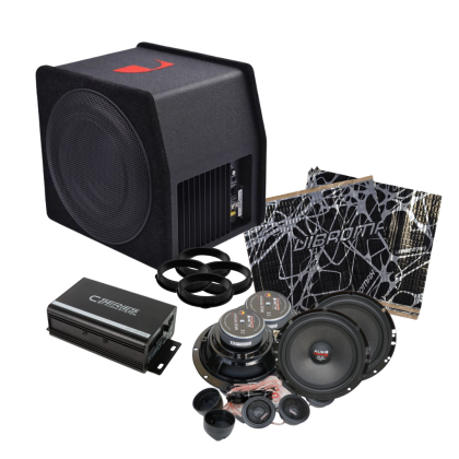 Pachet difuzoare amplificator subwoofer Audio System 4 x 50W + 1000 W Subwoofer